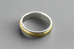 silver band with gold insert - Makers & Providers