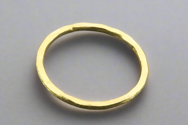 Organic fine band - 22Kt gold over silver