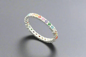 Rainbow cubic zirconia band - Makers & Providers