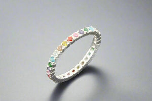 Rainbow cubic zirconia band - Makers & Providers