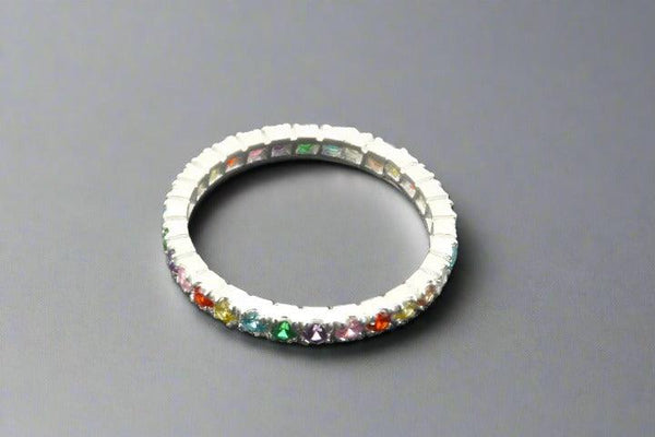 Rainbow cubic zirconia band - Makers & Providers
