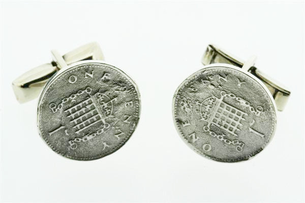 Sterling Silver One Penny Cufflinks - Makers & Providers