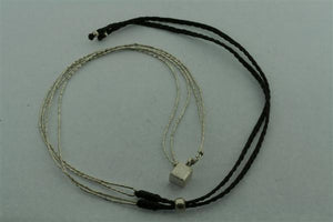 2 strand silver necklace - cube - Makers & Providers
