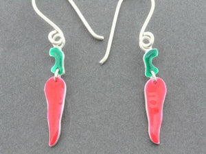 2 piece chilli drop earring - hand enamelled - Makers & Providers
