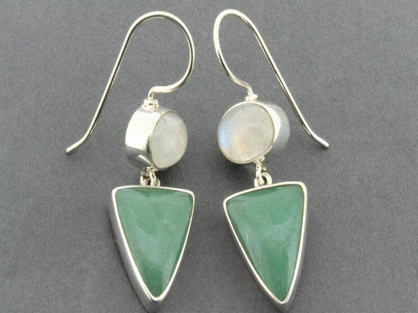aventurine moonstone earrings