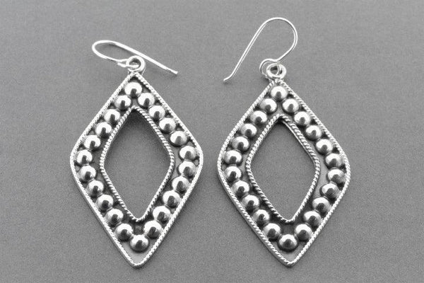 Diamond tribal earring - sterling silver - Makers & Providers