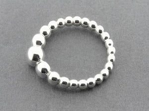 Graduating ball ring - sterling silver - Makers & Providers