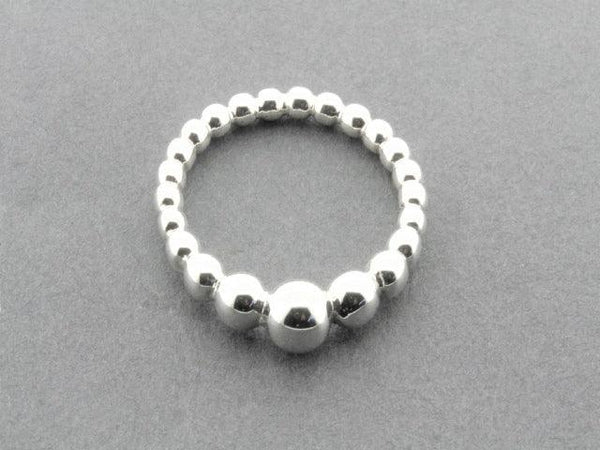 Graduating ball ring - sterling silver - Makers & Providers