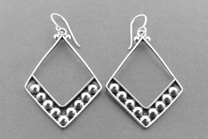 Half diamond tribal earrings - sterling silver - Makers & Providers