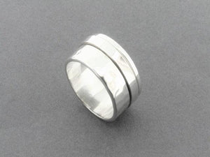 Hammered spinner ring - sterling silver - Makers & Providers