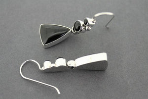 Hula earring - sterling silver & black onyx - Makers & Providers