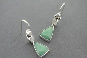 Hula earrings - Aventurine & Moonstone - Makers & Providers