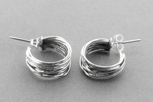 Knot strand cuff stud - sterling silver - Makers & Providers