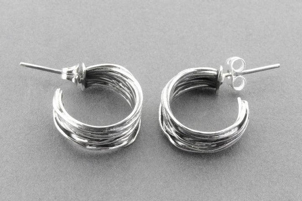Knot strand cuff stud - sterling silver - Makers & Providers