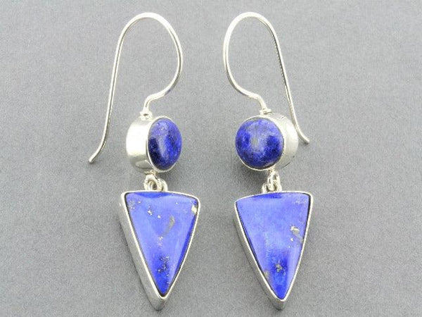 silver and lapis earring
