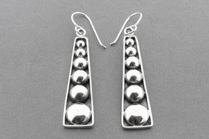 Long wedge tribal drop earring - sterling silver - Makers & Providers