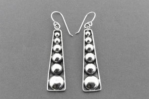Long wedge tribal drop earring - sterling silver - Makers & Providers