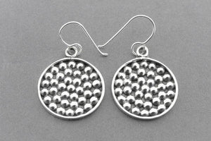 Multi bead circle earring - sterling silver - Makers & Providers