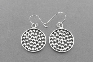 Multi bead circle earring - sterling silver - Makers & Providers