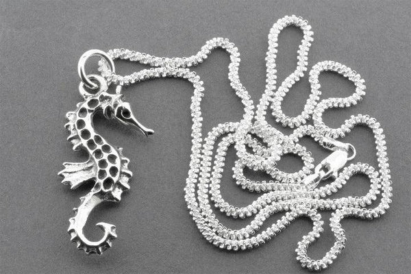 Seahorse pendant necklace - sterling silver