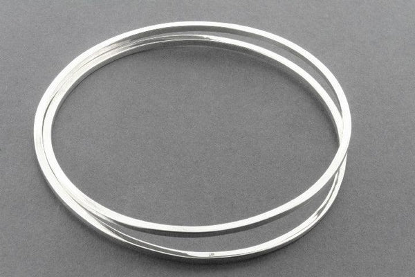 Silver eternity bangle - squared profile - Makers & Providers