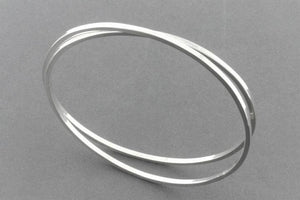 Silver eternity bangle - squared profile - Makers & Providers