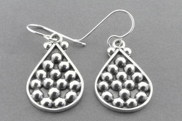 Teardrop tribal earring - sterling silver - Makers & Providers