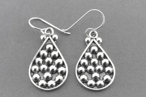 Teardrop tribal earring - sterling silver - Makers & Providers