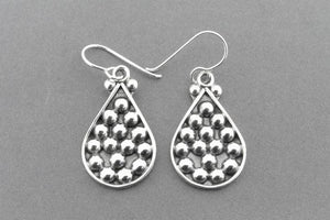 Teardrop tribal earring - sterling silver - Makers & Providers