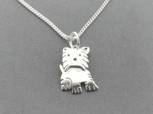 Terrier pendant - sterling silver on 55 cm link chain - Makers & Providers