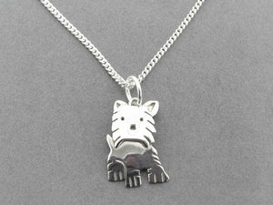 Terrier pendant - sterling silver on 55 cm link chain - Makers & Providers