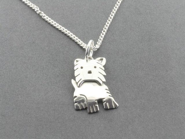 Terrier pendant - sterling silver on 55 cm link chain - Makers & Providers