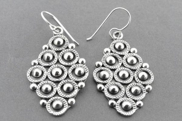 Tribal fabric earring - sterling silver - Makers & Providers