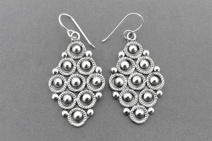 Tribal fabric earring - sterling silver - Makers & Providers