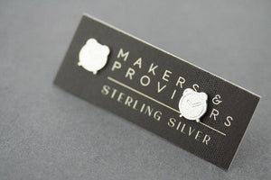 Alarm clock stud - sterling silver - Makers & Providers