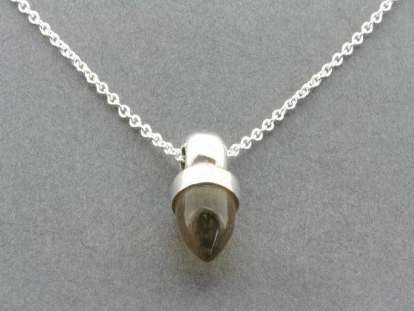 acorn pendant necklace - amber