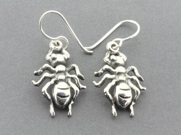 ant drop earring - sterling silver