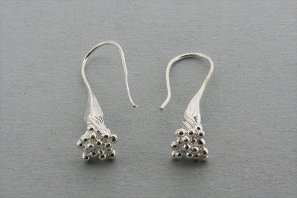 berry hook earring - pure silver