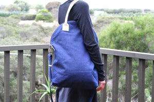 foldover bag - denim - indigo - Makers & Providers