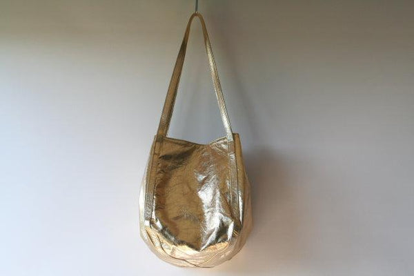 papaya bag - metallic gold