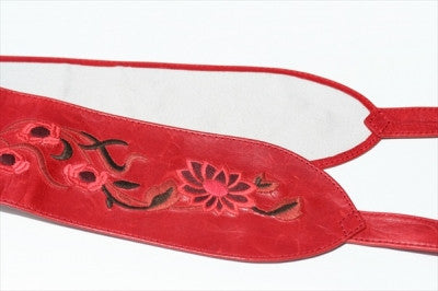 embroided belt - red - Makers & Providers