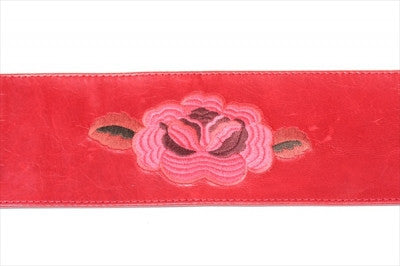 embroided belt - red - Makers & Providers