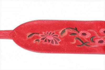 embroided belt - red - Makers & Providers