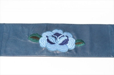 embroided belt - blue - Makers & Providers