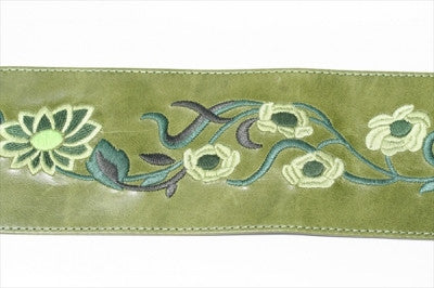 embroided belt - chartruse - Makers & Providers