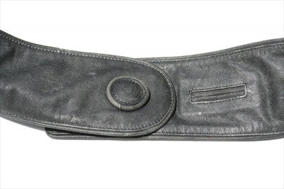 button belt - distressed black - Makers & Providers