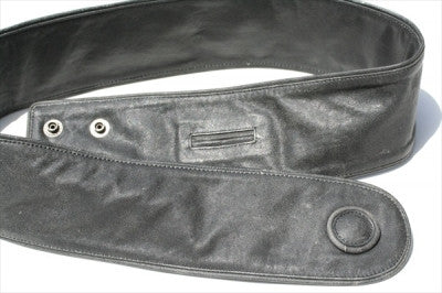 button belt - distressed black - Makers & Providers