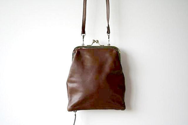 Frame & zip slouch pouch - choc - Makers & Providers