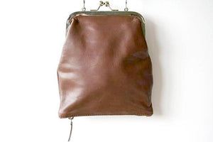 Frame & zip slouch pouch - choc - Makers & Providers