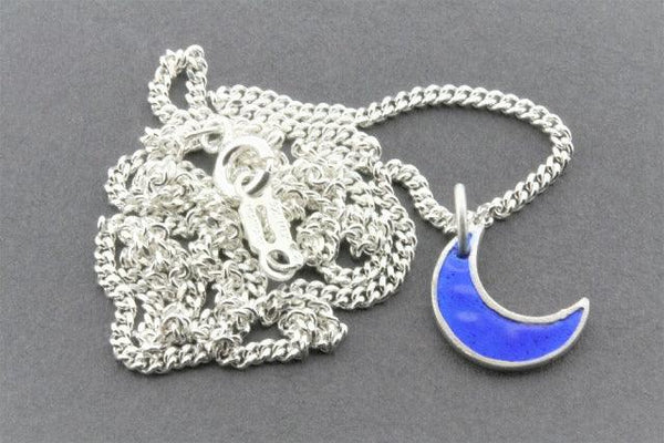 blue moon pendant necklace - sterling silver - Makers & Providers